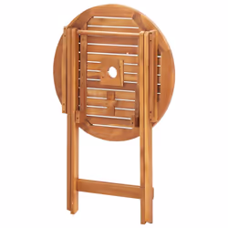 vidaXL Solid Acacia Wood Folding Garden Bistro Dining Outdoor Wooden Table - Additional view 5