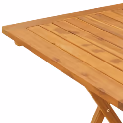 vidaXL Solid Acacia Wood Folding Garden Bistro Dining Outdoor Wooden Table - Additional view 4