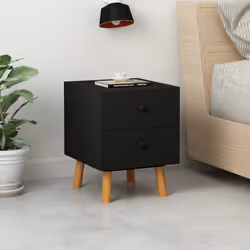 VidaXL 285225 nightstand/bedside table Black