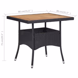 VidaXL 46171 outdoor table Black, Brown - Additional view 4