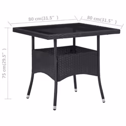 VidaXL 46177 outdoor table Black - Additional view 4