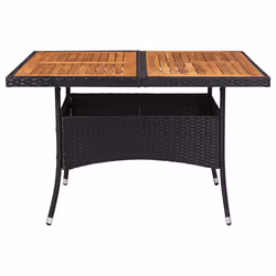 VidaXL 46187 outdoor table Black, Wood