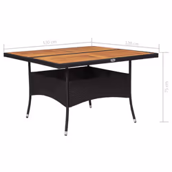 VidaXL 46187 outdoor table Black, Wood - Additional view 5