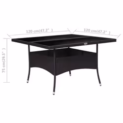 VidaXL 46189 outdoor table Black - Additional view 5