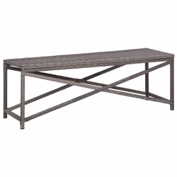 vidaXL Garden Bench Poly Rattan Grey 120cm Outdoor Garden Patio Rattan Bench