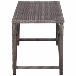 vidaXL Garden Bench Poly Rattan Grey 120cm Outdoor Garden Patio Rattan Bench