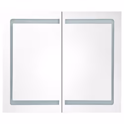 vidaXL LED Bathroom Mirror 80x12.2x68cm Wall Light Vanity Mirror Wall Cabinet