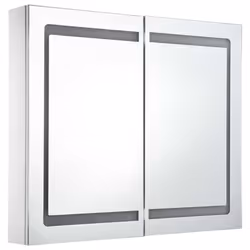 vidaXL LED Bathroom Mirror 80x12.2x68cm Wall Light Vanity Mirror Wall Cabinet