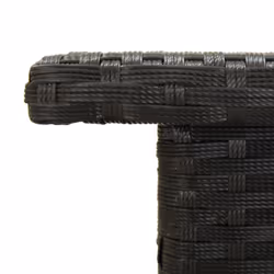 vidaXL Tea Table Black Poly Rattan Garden Outdoor Patio Backyard Deck Tables - Additional view 2