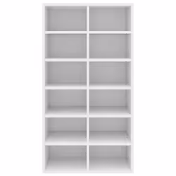 vidaXL Shoe Rack White Engineered Wood Hallway Entryway Shoe Organiser Cabinet