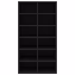 vidaXL Shoe Rack Black Engineered Wood Hallway Entryway Shoe Organiser Cabinet