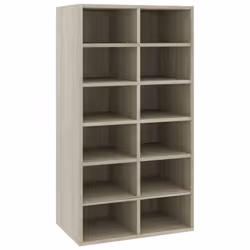 vidaXL Shoe Rack Sonoma Oak Engineered Wood Hallway Entryway Shoe Organiser - Additional view 6
