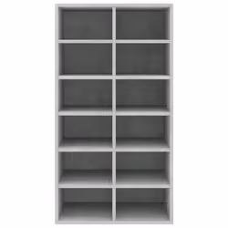vidaXL Shoe Rack Concrete Grey Engineered Wood Hallway Entryway Shoe Organiser