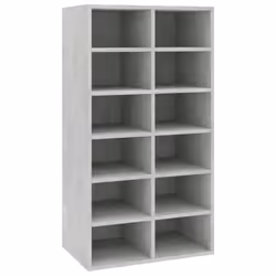 vidaXL Shoe Rack Concrete Grey Engineered Wood Hallway Entryway Shoe Organiser - Additional view 6