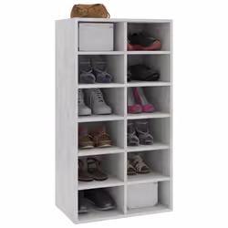vidaXL Shoe Rack Concrete Grey Engineered Wood Hallway Entryway Shoe Organiser - Additional view 7