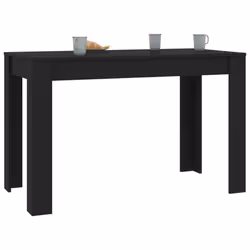 vidaXL Dining Table Black Engineered Wood Kitchen Dinner Dining Room Table