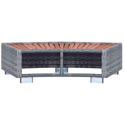 vidaXL Spa Step Grey Poly Rattan Weatherproof Hot Tub Step Spa Footstep Patio - Additional view 4
