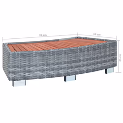 vidaXL Spa Step Grey Poly Rattan Weatherproof Hot Tub Step Spa Footstep Patio - Additional view 7