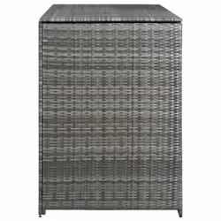 vidaXL Double Wheelie Bin Shed Poly Rattan Anthracite Garden Waste Bin Hinder - Additional view 4