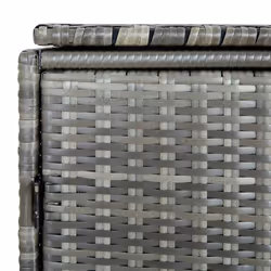vidaXL Double Wheelie Bin Shed Poly Rattan Anthracite Garden Waste Bin Hinder - Additional view 6