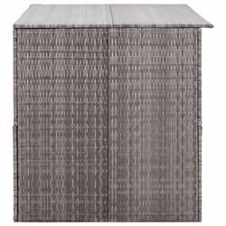 vidaXL Garden Storage Box Grey 150x100x100cm Poly Rattan Patio Outdoor Chest - Additional view 4