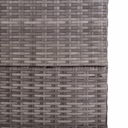 vidaXL Garden Storage Box Grey 150x100x100cm Poly Rattan Patio Outdoor Chest - Additional view 7
