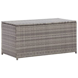 vidaXL Garden Storage Box Poly Rattan 100x50x50cm Grey Patio Storage Chest