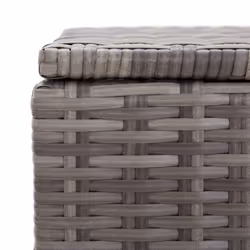 vidaXL Garden Storage Box Poly Rattan 100x50x50cm Grey Patio Storage Chest - Additional view 5