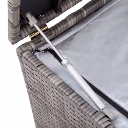vidaXL Garden Storage Box Poly Rattan 100x50x50cm Grey Patio Storage Chest - Additional view 7