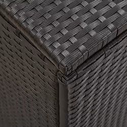 vidaXL Garden Storage Box Poly Rattan Black 200cm Chest Blanket Box Bench - Additional view 7