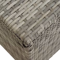 vidaXL Garden Utility Storage Box Bench Container Chest Shed Poly Rattan Grey - Additional view 5