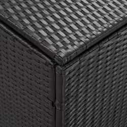 vidaXL Garden Utility Storage Box Bench Container Chest Shed Poly Rattan Black - Additional view 6