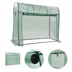 vidaXL Greenhouse with Zippered Door Outdoor Garden Hobby Walk-in Warm House