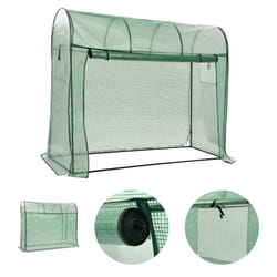 vidaXL Greenhouse with Zippered Door Outdoor Garden Hobby Walk-in Warm House