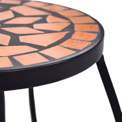 vidaXL 3x Mosaic Tables Round Terracotta Ceramic Tables Garden Balcony Table - Additional view 6