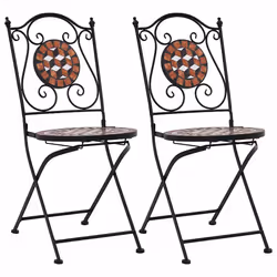 VidaXL 46714, Terrace, Ceramic, Iron, Black, Brown, Cream, 370 mm, 440 mm, 870 mm