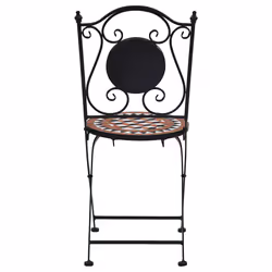 VidaXL 46714 outdoor chair Terrace Ceramic, Iron Black, Brown, Cream - Additional view 4