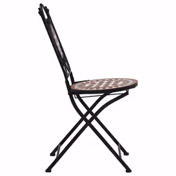 VidaXL 46714 outdoor chair Terrace Ceramic, Iron Black, Brown, Cream - Additional view 5