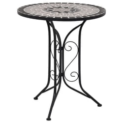 vidaXL Mosaic Bistro Table Grey 61 cm Ceramic Outdoor Garden Balcony Patio