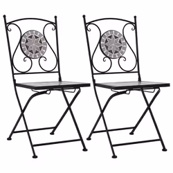 VidaXL 46716, Terrace, Ceramic, Iron, Grey, 510 mm, 430 mm, 860 mm