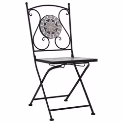 VidaXL 46716 outdoor chair Terrace Ceramic, Iron Grey