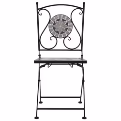 VidaXL 46716 outdoor chair Terrace Ceramic, Iron Grey