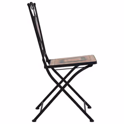 VidaXL 46718 outdoor chair Terrace Ceramic, Iron Grey, Orange - Additional view 4