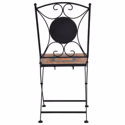 VidaXL 46718 outdoor chair Terrace Ceramic, Iron Grey, Orange - Additional view 5