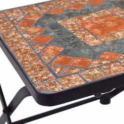 VidaXL 46718 outdoor chair Terrace Ceramic, Iron Grey, Orange - Additional view 8
