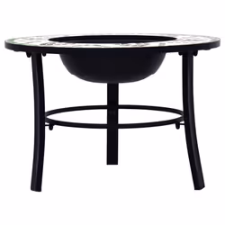 vidaXl 68cm Green Mosaic Fire Pit Table