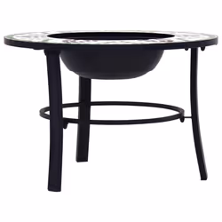 vidaXl 68cm Green Mosaic Fire Pit Table - Additional view 4