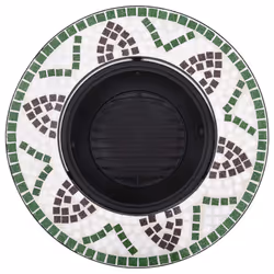 vidaXl 68cm Green Mosaic Fire Pit Table - Additional view 5