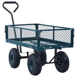 vidaXL Garden Hand Trolley Green 250kg Outdoor Beach Transport Sack Truck Cart