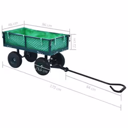 vidaXL Garden Hand Trolley Green 250kg Outdoor Beach Transport Sack Truck Cart